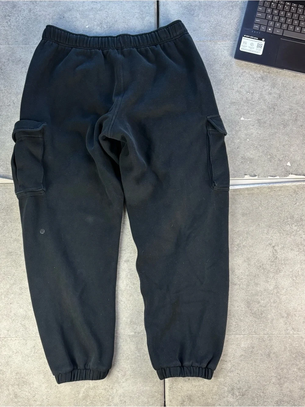Black lululemon baggy cargo jogger sweatpants
